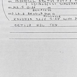 Eastern questionnaire, answ...