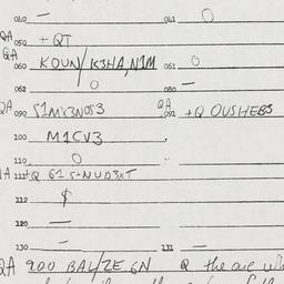 Eastern questionnaire, answ...