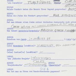 Western questionnaire, answ...