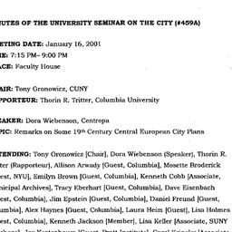 Minutes, 2001-01-16. The Ci...