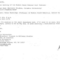 Announcements, 2005-04-04. ...