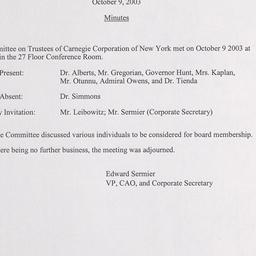 Committee on Trustee Meetings