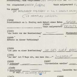 Western questionnaire, answ...