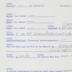 Western questionnaire, answ...