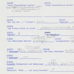 Western questionnaire, answ...