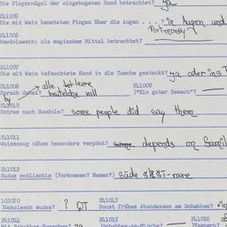 Western questionnaire, answ...