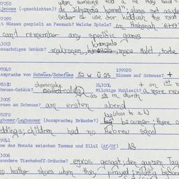 Western questionnaire, answ...