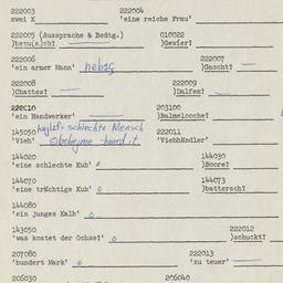 Western questionnaire, answ...