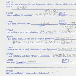 Western questionnaire, answ...