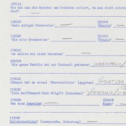 Western questionnaire, answ...