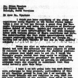 Letter from Shelby M. Harri...