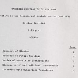 Meeting of the Finance and ...