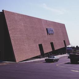 Exterior view, from parking...
