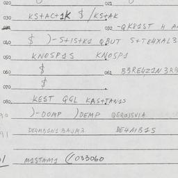 Eastern questionnaire, answ...