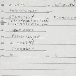 Eastern questionnaire, answ...