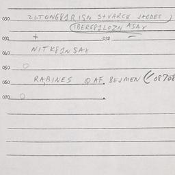 Eastern questionnaire, answ...