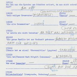 Western questionnaire, answ...