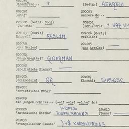 Western questionnaire, answ...