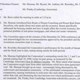Investment Committee Meeting