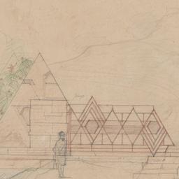 Hillside entrance gate elev...