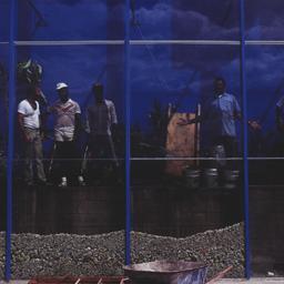 Construction view, workers ...