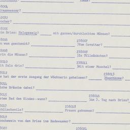 Western questionnaire, answ...