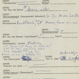 Western questionnaire, answ...