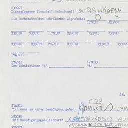 Western questionnaire, answ...