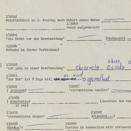 Western questionnaire, answ...