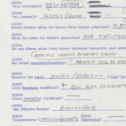 Western questionnaire, answ...
