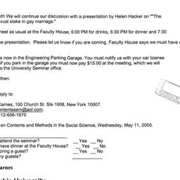 Announcements, 2005-05-11. ...
