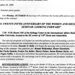 Announcements, 2000-10-16. ...