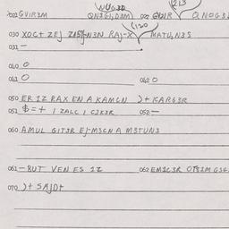 Eastern questionnaire, answ...