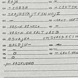 Eastern questionnaire, answ...