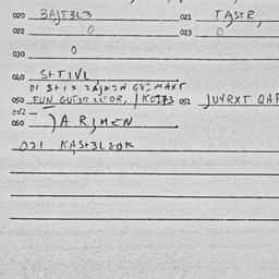 Eastern questionnaire, answ...