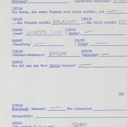 Western questionnaire, answ...