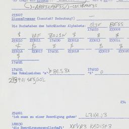 Western questionnaire, answ...
