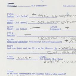 Western questionnaire, answ...