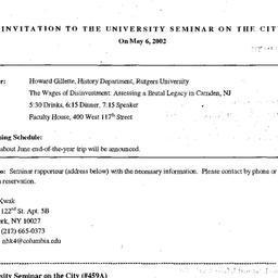 Announcements, 2002-05-06. ...