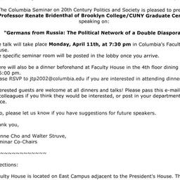 Announcements, 2005-04-11. ...