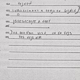 Eastern questionnaire, answ...