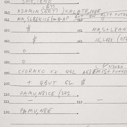 Eastern questionnaire, answ...