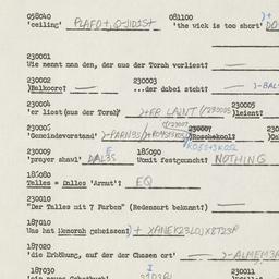 Western questionnaire, answ...