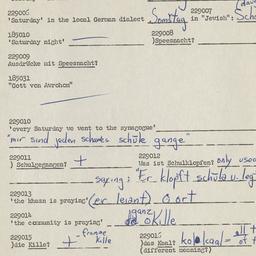 Western questionnaire, answ...
