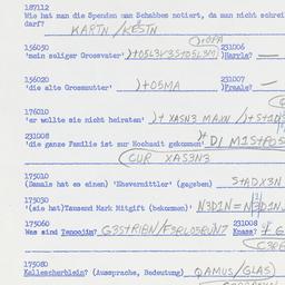 Western questionnaire, answ...