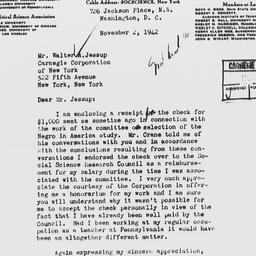 Letter from Donald Young to...