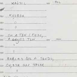 Eastern questionnaire, answ...