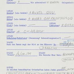 Western questionnaire, answ...