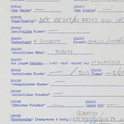 Western questionnaire, answ...