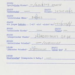 Western questionnaire, answ...